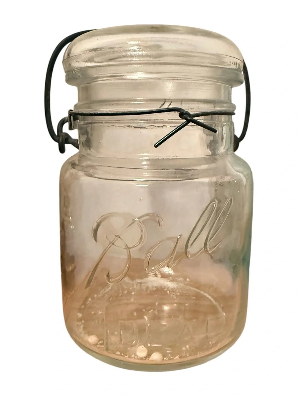 Ball Glass Mason Jar with Wire Bail Lid - Clear